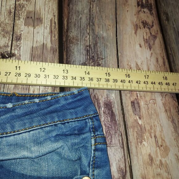 Aeropostale Light Blue Distressed Jean Shorts - Picture 6 of 14